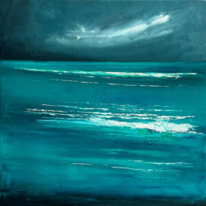 tide and rhythm in moody blues by Stephanie Thompson art